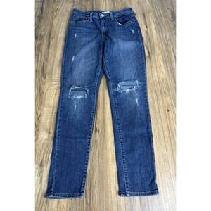 Levi's Strauss & Co. 721 Women's High Rise Skinny Jeans‎ Size 30 Covered Ripped